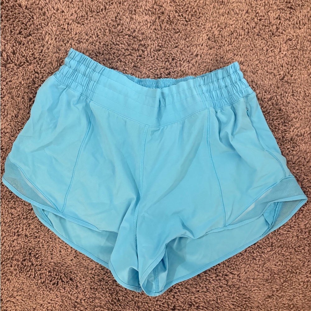 Lululemon hotty hot shorts light blue size 8